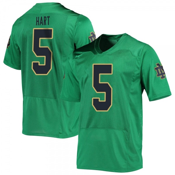 Cam Hart Notre Dame Fighting Irish NCAA Youth #5 Green Replica College Stitched Football Jersey YIM2255KA